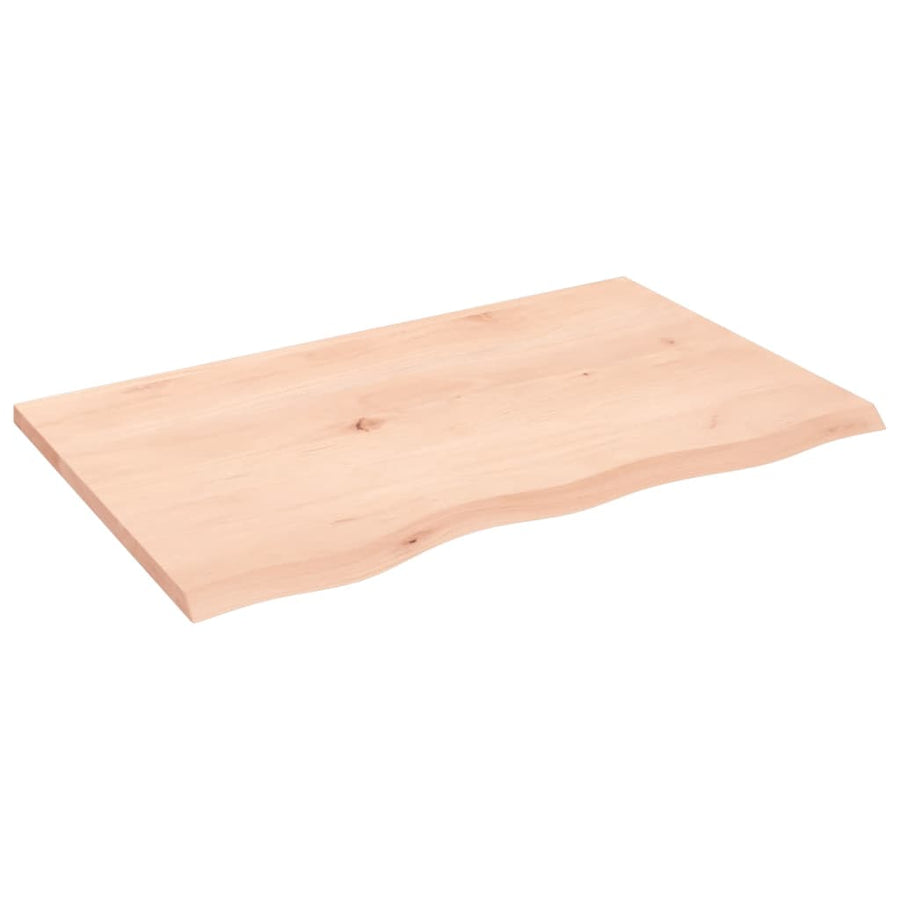 Wastafelblad Onbehandeld Massief Hout Naturel 80 x 50 x 2 cm