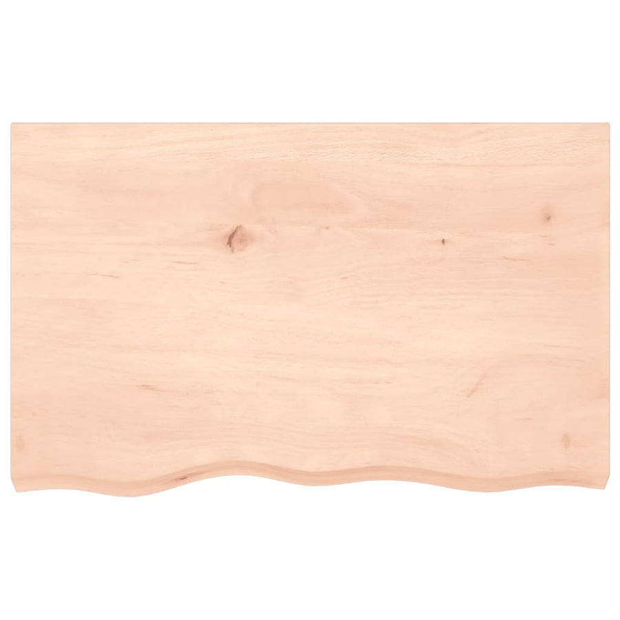 Wastafelblad 80X50X(2-4) Cm Onbehandeld Massief Hout Naturel 80 x 50 x 4 cm