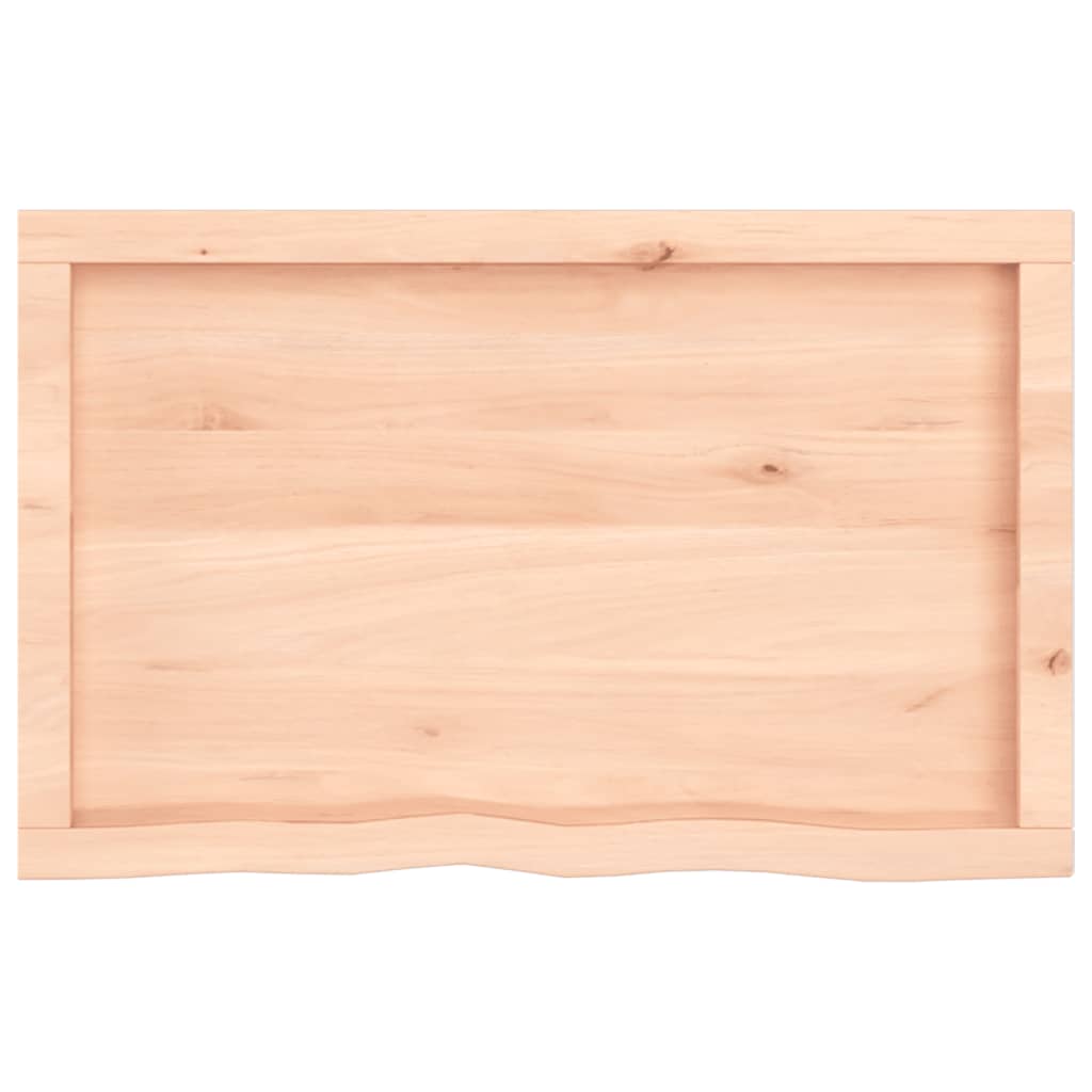 Wastafelblad 80X50X(2-6) Cm Onbehandeld Massief Hout Naturel 80 x 50 x 6 cm