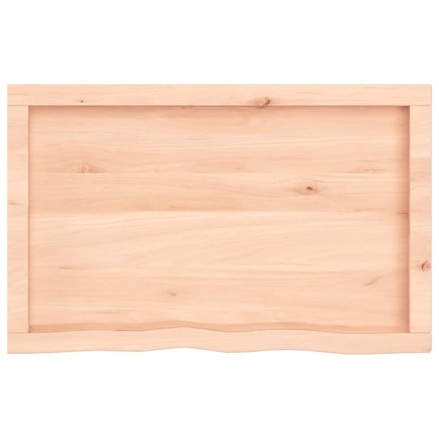 Wastafelblad 80X50X(2-6) Cm Onbehandeld Massief Hout Naturel 80 x 50 x 6 cm