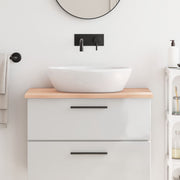Washbasin top 80x60x2 cm untreated solid wood