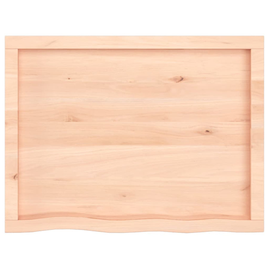 Wastafelblad 80X60X(2-4) Cm Onbehandeld Massief Hout Naturel 80 x 60 x 4 cm
