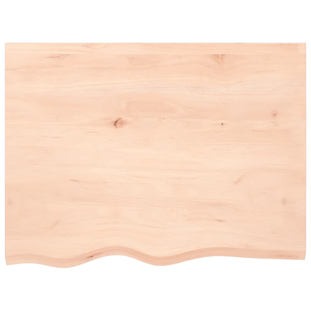 Wastafelblad 80X60X(2-6) Cm Onbehandeld Massief Hout Naturel 80 x 60 x 6 cm