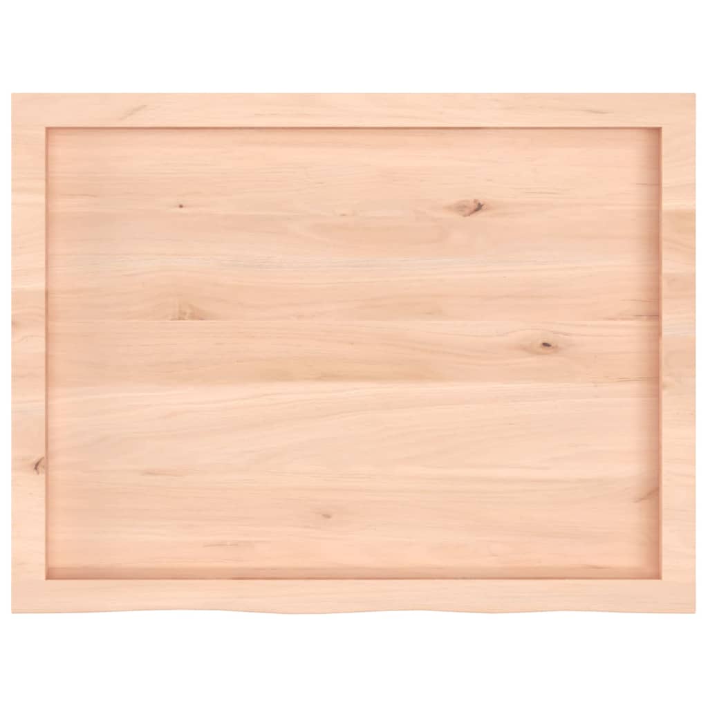 Wastafelblad 80X60X(2-6) Cm Onbehandeld Massief Hout Naturel 80 x 60 x 6 cm