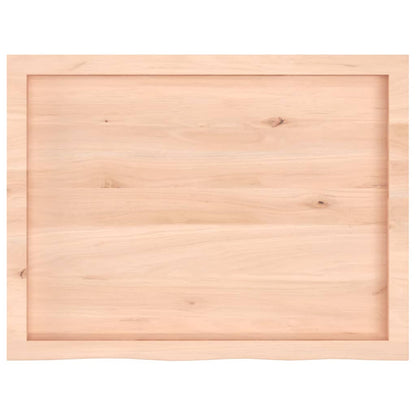 Wastafelblad 80X60X(2-6) Cm Onbehandeld Massief Hout Naturel 80 x 60 x 6 cm