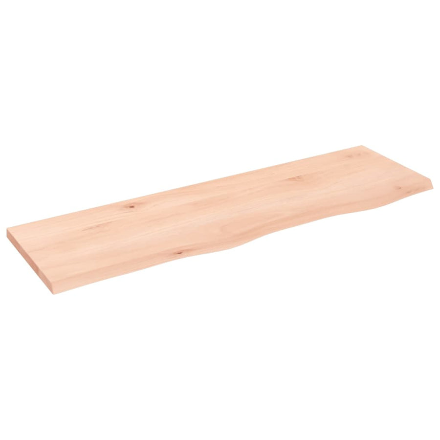 Wastafelblad Onbehandeld Massief Hout Naturel 100 x 30 x 2 cm