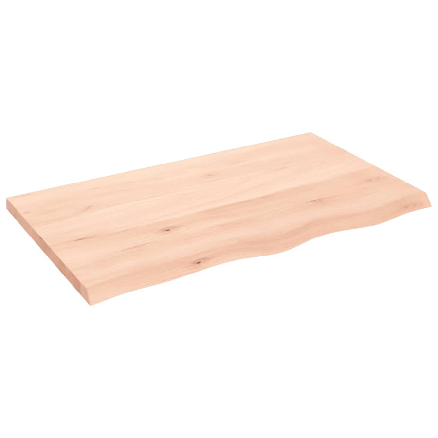 Wastafelblad 100X60X(2-4) Cm Onbehandeld Massief Hout Naturel 100 x 60 x 4 cm