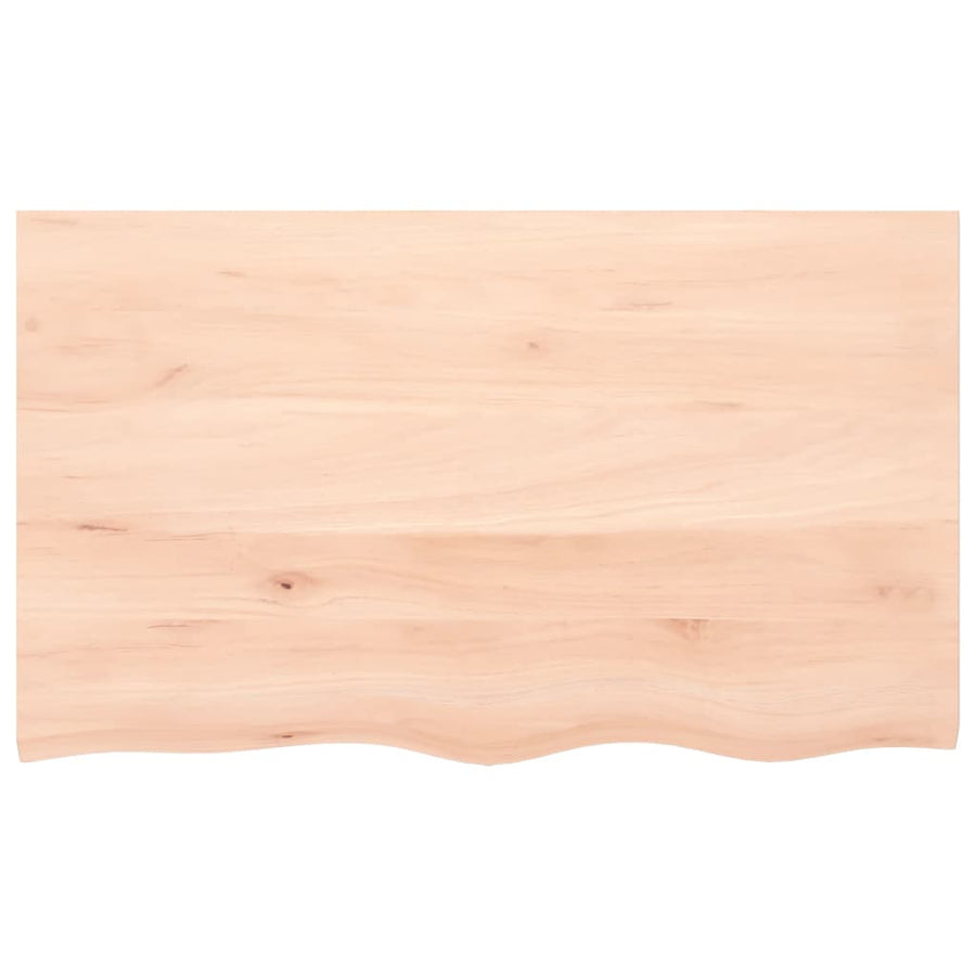 Wastafelblad 100X60X(2-4) Cm Onbehandeld Massief Hout Naturel 100 x 60 x 4 cm