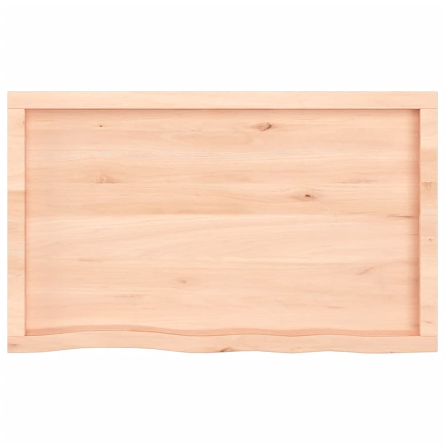 Wastafelblad 100X60X(2-4) Cm Onbehandeld Massief Hout Naturel 100 x 60 x 4 cm