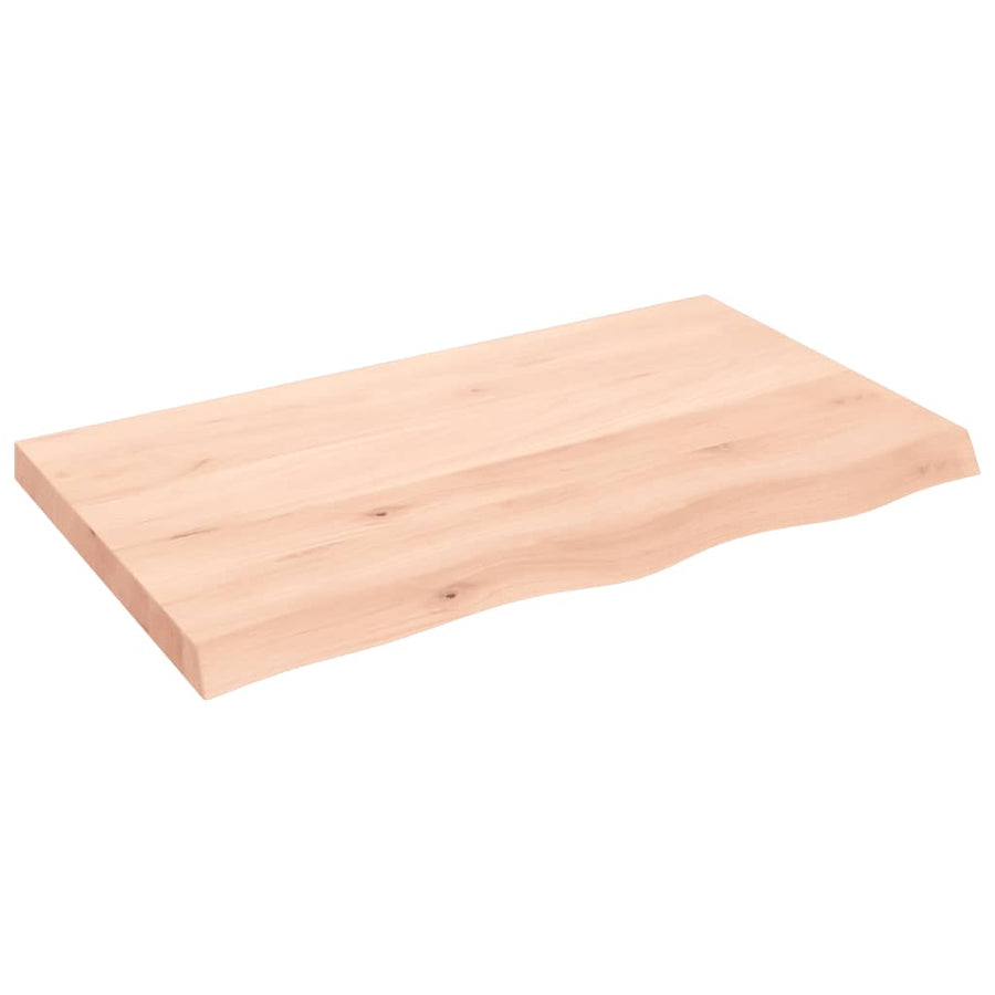 Wastafelblad 100X60X(2-6) Cm Onbehandeld Massief Hout Naturel 100 x 60 x 6 cm