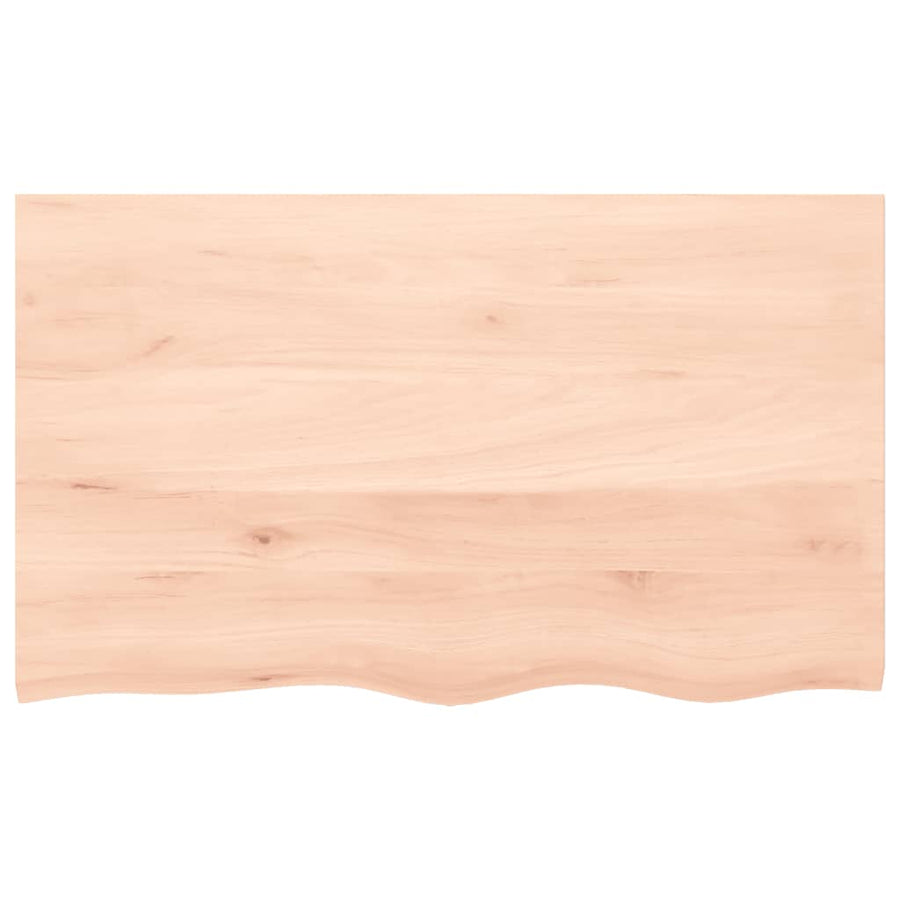 Wastafelblad 100X60X(2-6) Cm Onbehandeld Massief Hout Naturel 100 x 60 x 6 cm