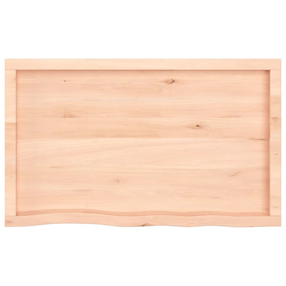 Wastafelblad 100X60X(2-6) Cm Onbehandeld Massief Hout Naturel 100 x 60 x 6 cm