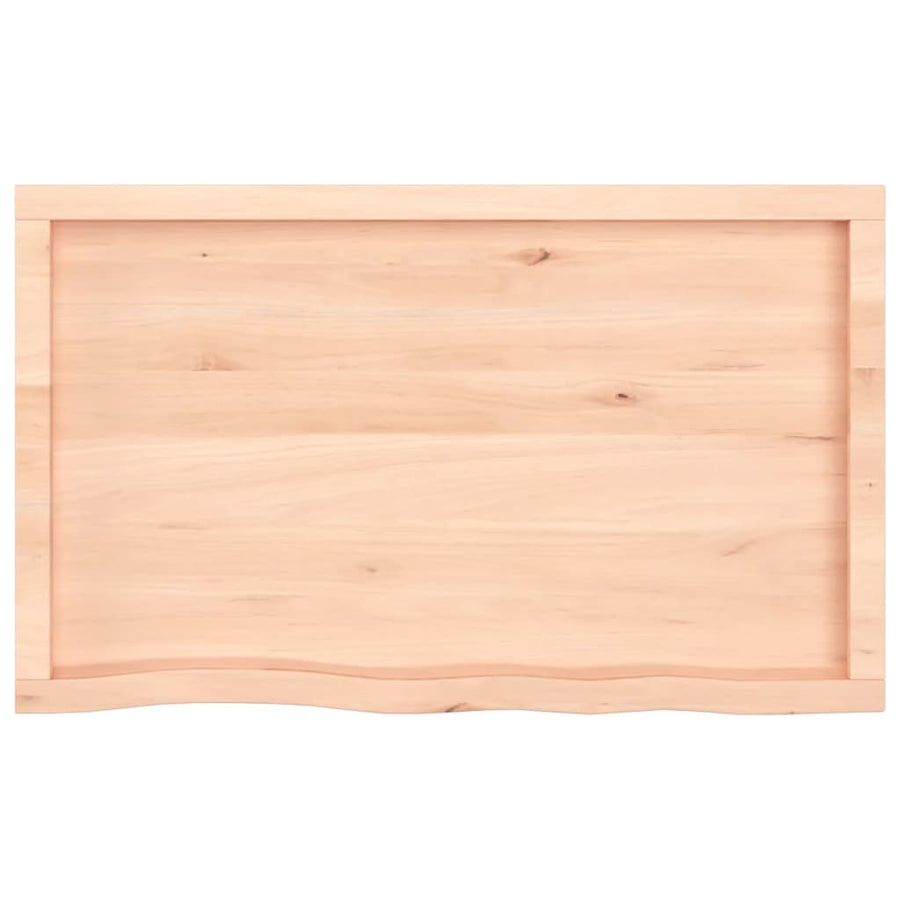 Wastafelblad 100X60X(2-6) Cm Onbehandeld Massief Hout Naturel 100 x 60 x 6 cm