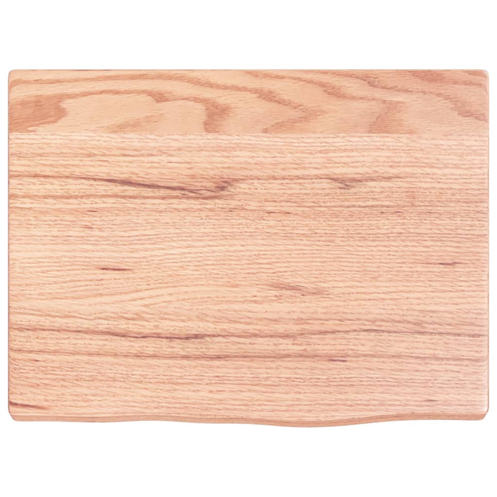 Wastafelblad 40X30X2 Behandeld Massief Hout Lichtbruin 40 x 30 x 2 cm