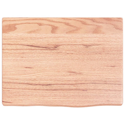 Wastafelblad 40X30X2 Behandeld Massief Hout Lichtbruin 40 x 30 x 2 cm