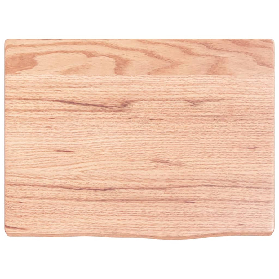 Wastafelblad 40X30X2 Behandeld Massief Hout Lichtbruin 40 x 30 x 2 cm