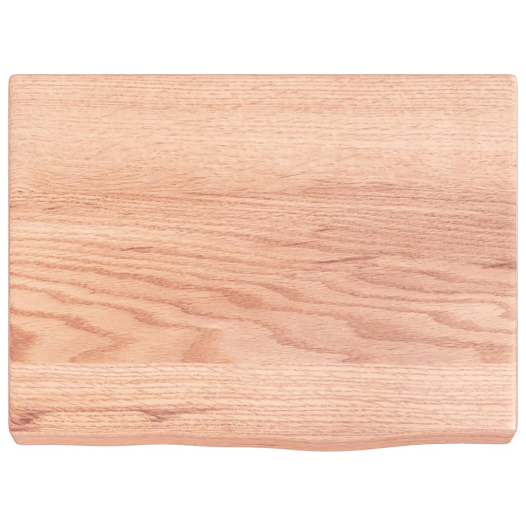 Wastafelblad 40X30X(2-4) Cm Behandeld Massief Hout Lichtbruin 40 x 30 x 4 cm