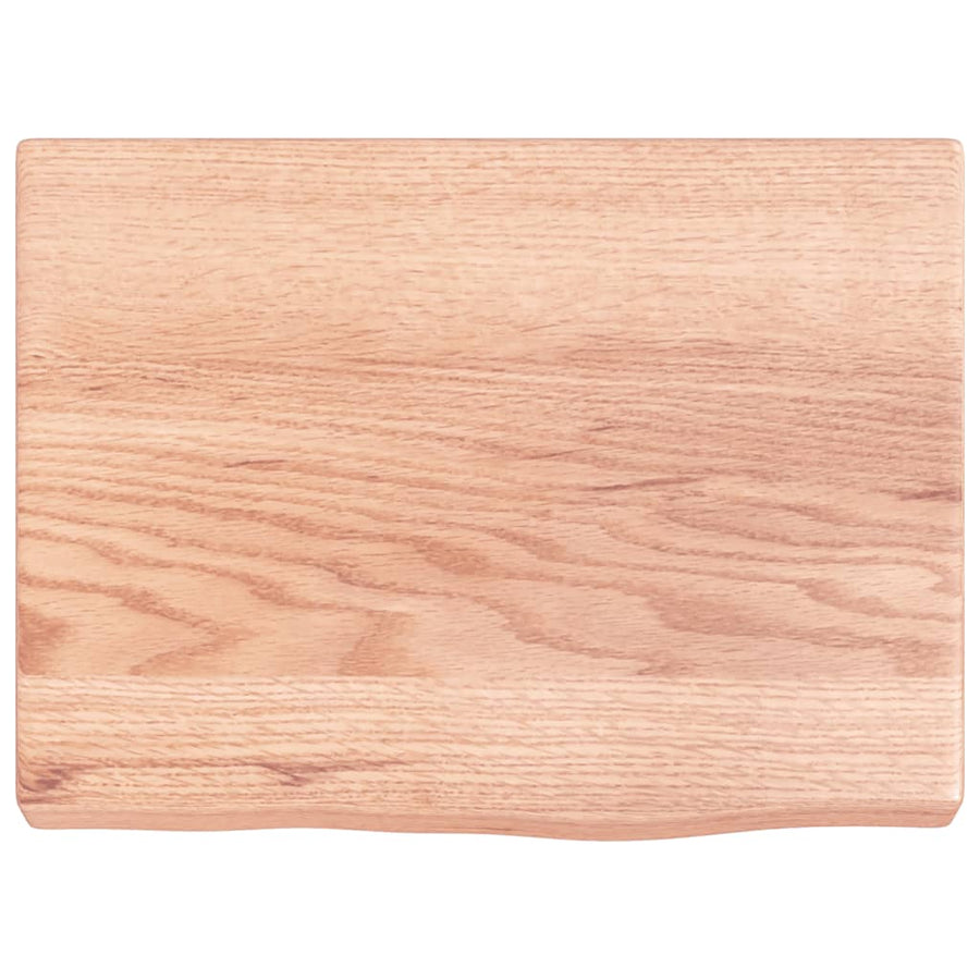 Wastafelblad 40X30X(2-4) Cm Behandeld Massief Hout Lichtbruin 40 x 30 x 4 cm