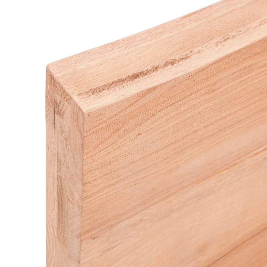 Wastafelblad 40X30X(2-6) Cm Behandeld Massief Hout Lichtbruin 40 x 30 x 6 cm