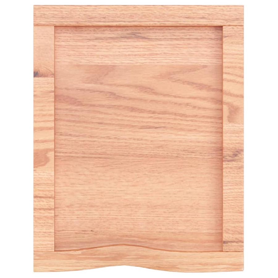 Wastafelblad 40X50X(2-4) Cm Behandeld Massief Hout Lichtbruin 40 x 50 x 4 cm