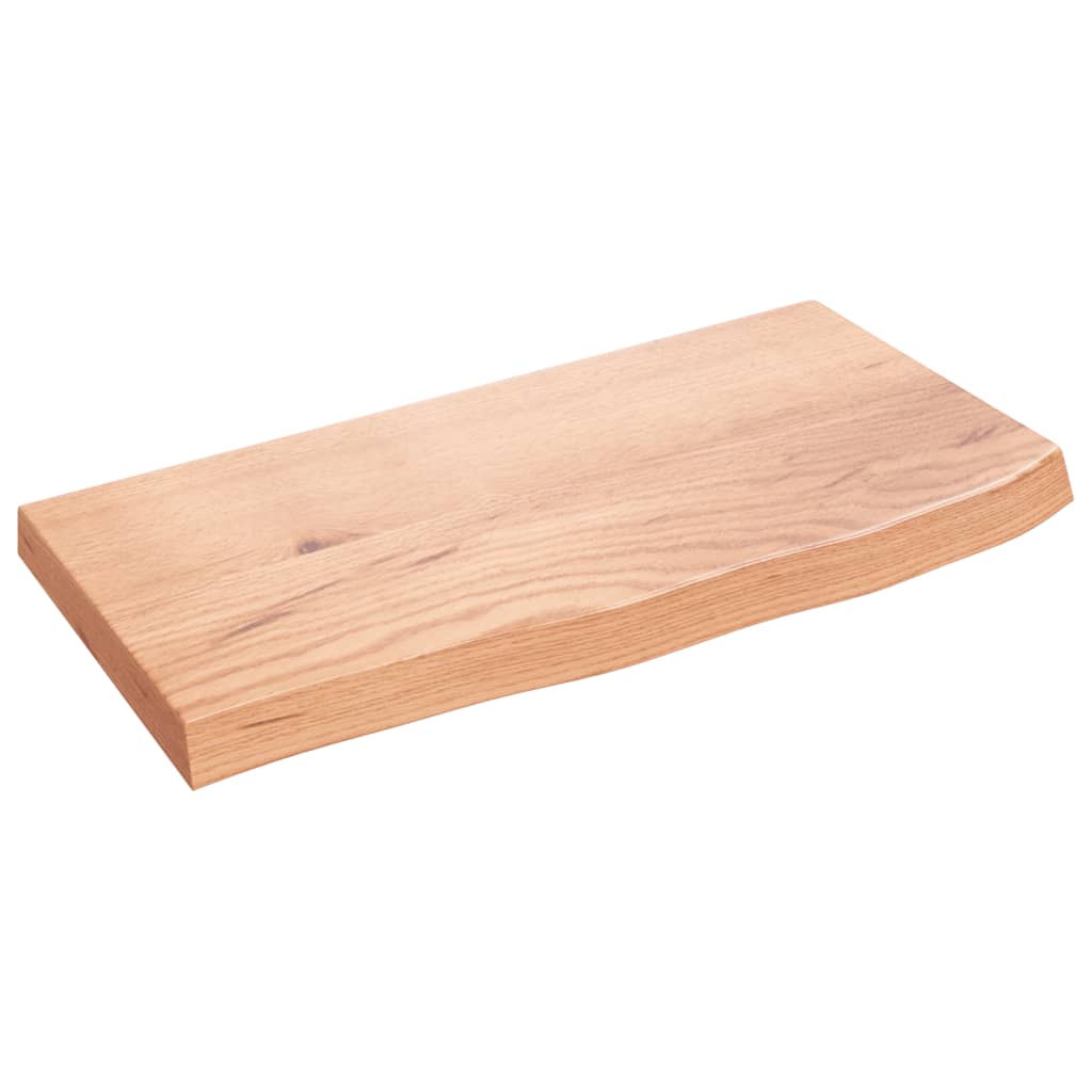 Wastafelblad 60X30X(2-4) Cm Behandeld Massief Hout Lichtbruin 60 x 30 x 4 cm