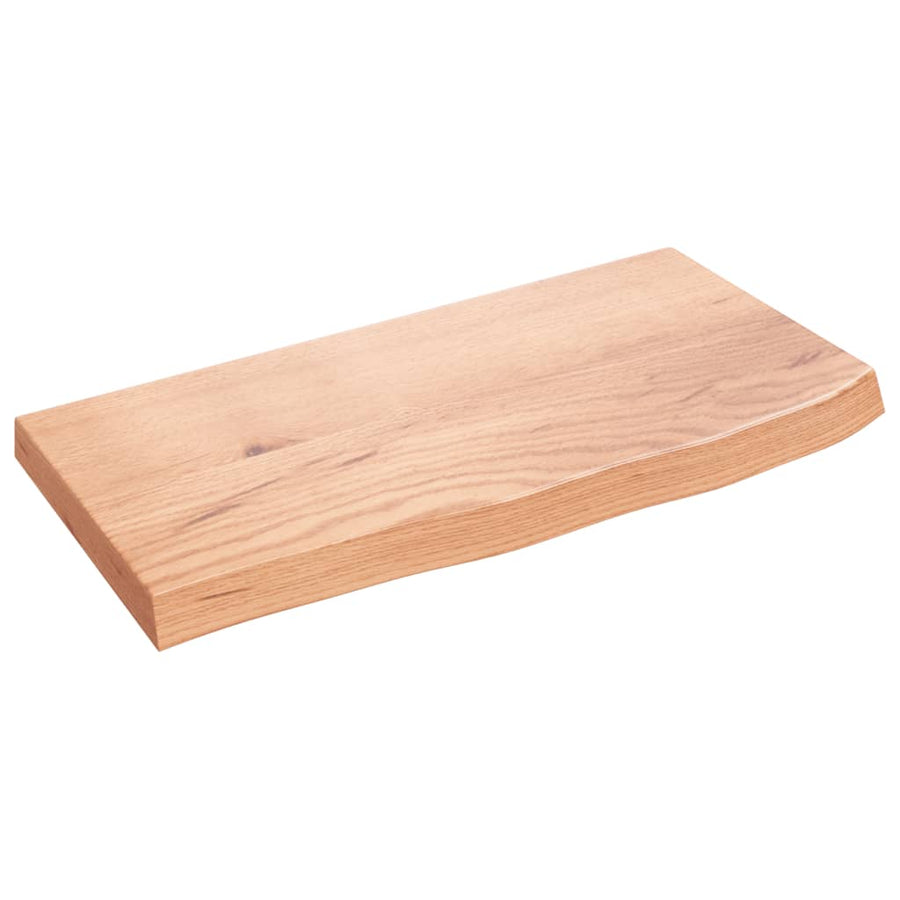 Wastafelblad 60X30X(2-4) Cm Behandeld Massief Hout Lichtbruin 60 x 30 x 4 cm