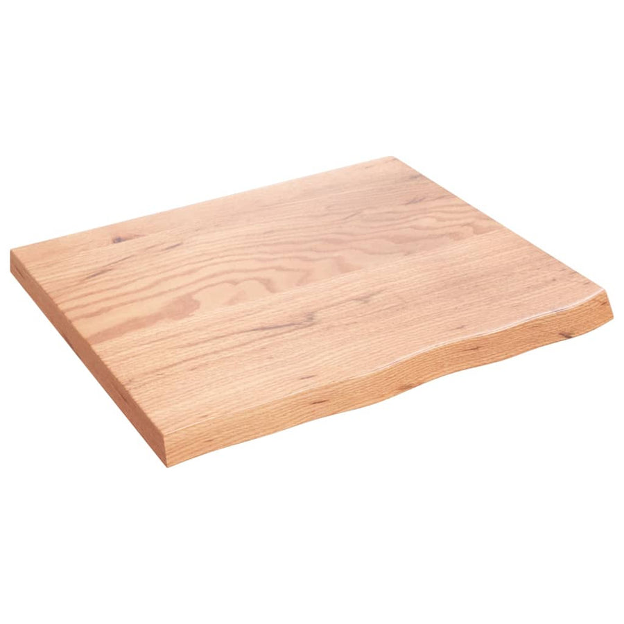 Wastafelblad 60X50X2 Behandeld Massief Hout Lichtbruin 60 x 50 x 2 cm