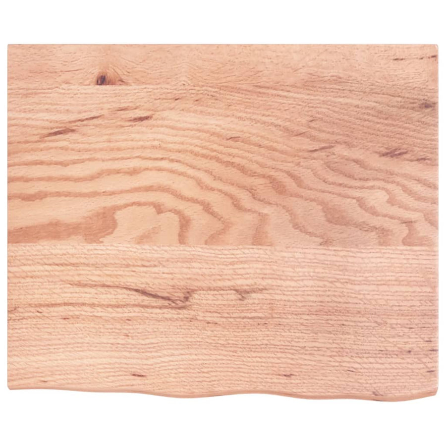 Wastafelblad 60X50X2 Behandeld Massief Hout Lichtbruin 60 x 50 x 2 cm