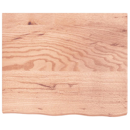 Wastafelblad 60X50X(2-4) Cm Behandeld Massief Hout Lichtbruin 60 x 50 x 4 cm