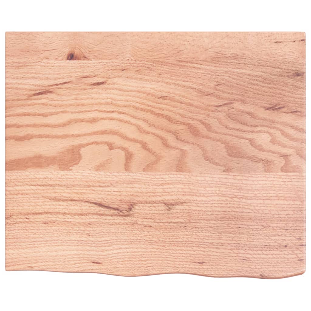 Wastafelblad 60X50X(2-6) Cm Behandeld Massief Hout Lichtbruin 60 x 50 x 6 cm