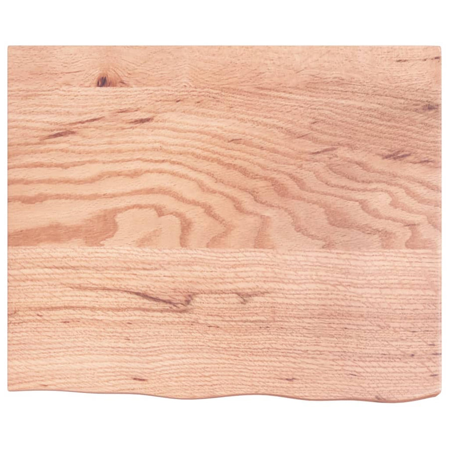 Wastafelblad 60X50X(2-6) Cm Behandeld Massief Hout Lichtbruin 60 x 50 x 6 cm