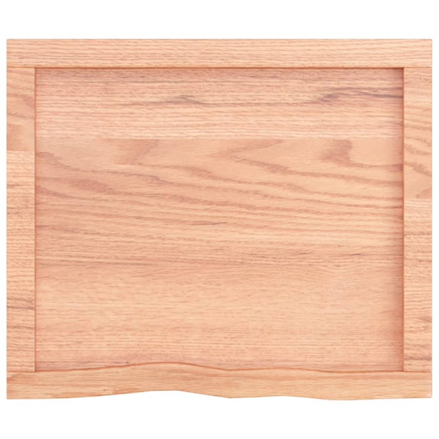 Wastafelblad 60X50X(2-6) Cm Behandeld Massief Hout Lichtbruin 60 x 50 x 6 cm