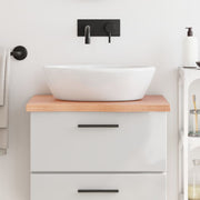 Treated solid wood basin top 60x60x(2-4) cm light brown