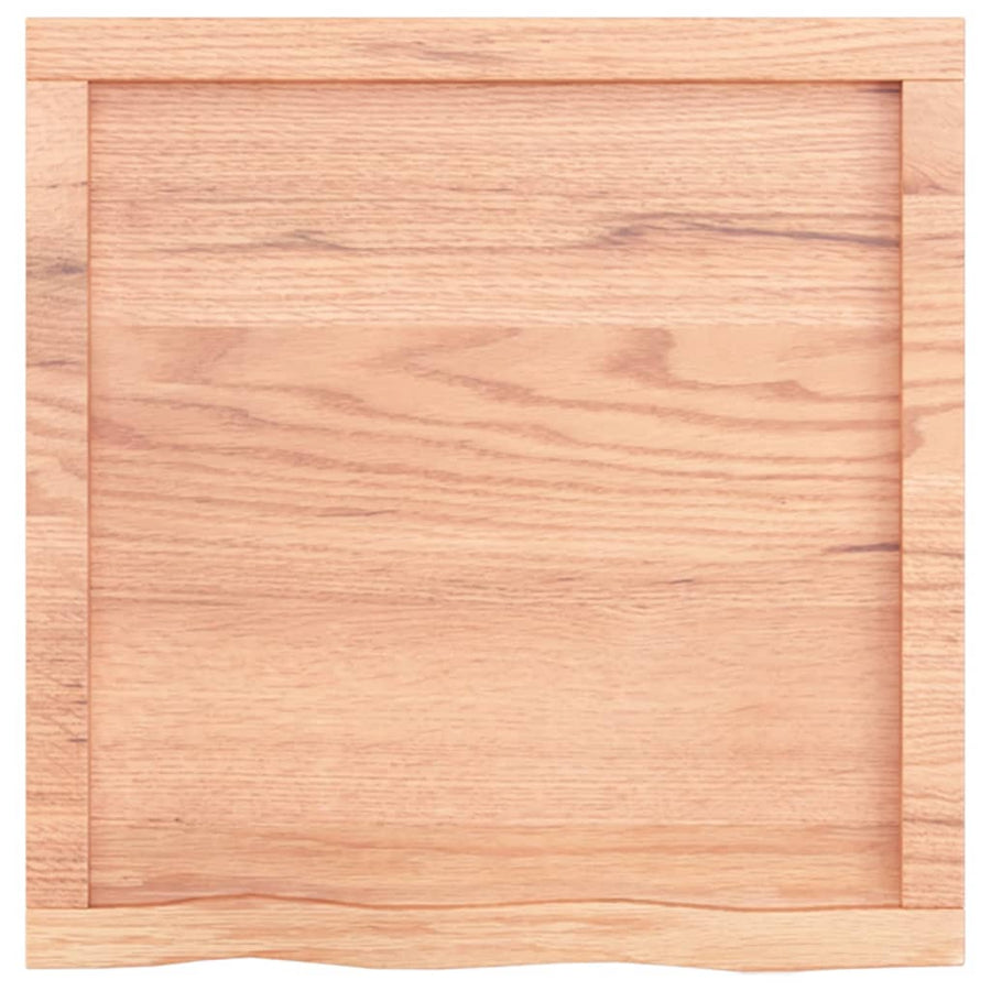 Wastafelblad 60X60X(2-6) Cm Behandeld Massief Hout Lichtbruin 60 x 60 x 6 cm