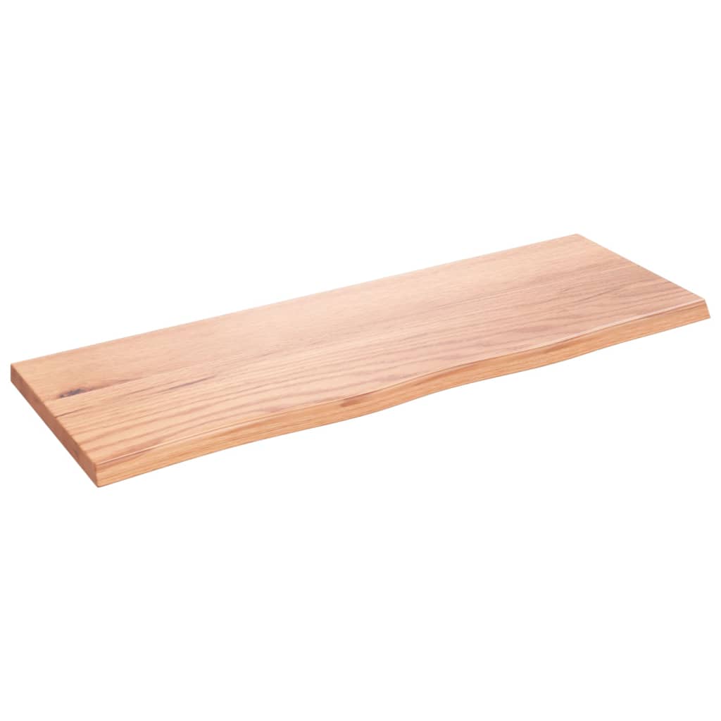 Wastafelblad 80X30X2 Behandeld Massief Hout Lichtbruin 80 x 30 x 2 cm