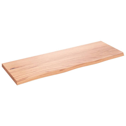 Wastafelblad 80X30X2 Behandeld Massief Hout Lichtbruin 80 x 30 x 2 cm