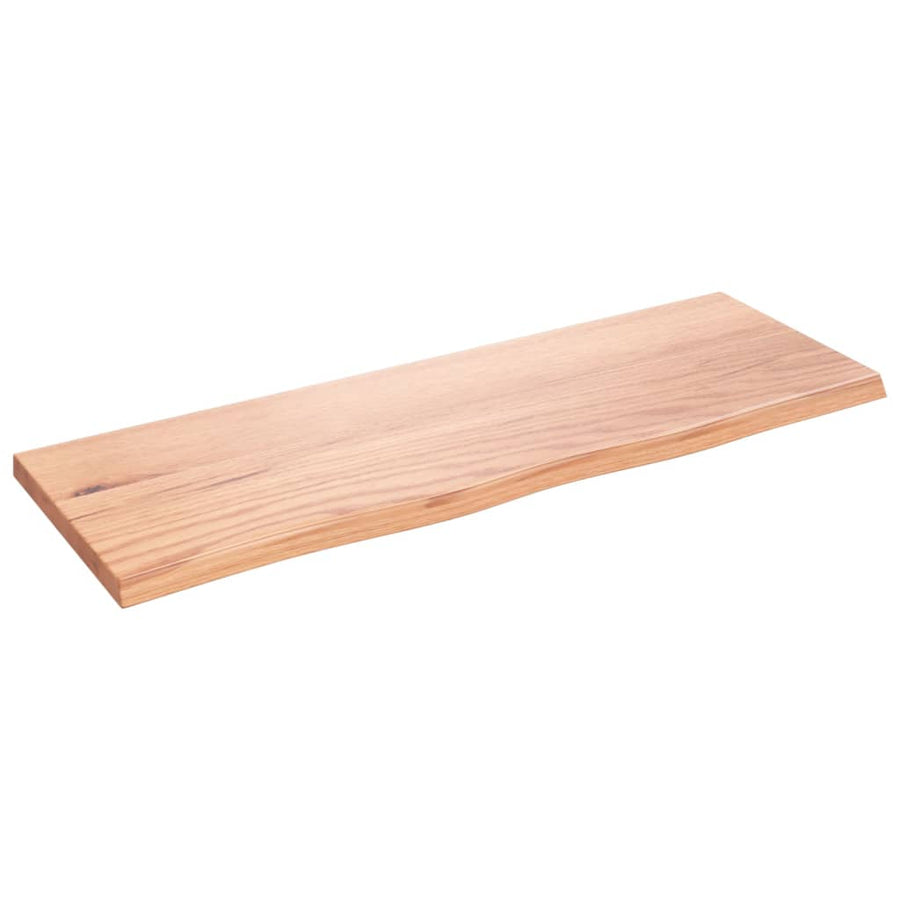 Wastafelblad 80X30X2 Behandeld Massief Hout Lichtbruin 80 x 30 x 2 cm