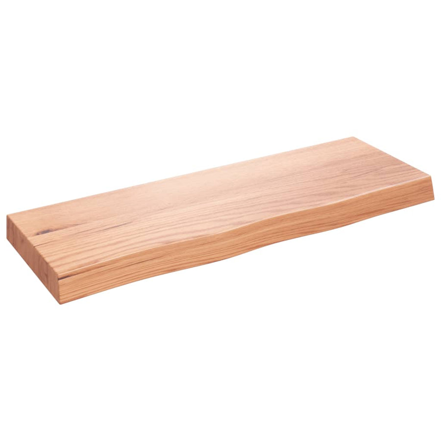 Wastafelblad 80X30X(2-6) Cm Behandeld Massief Hout Lichtbruin 80 x 30 x 6 cm