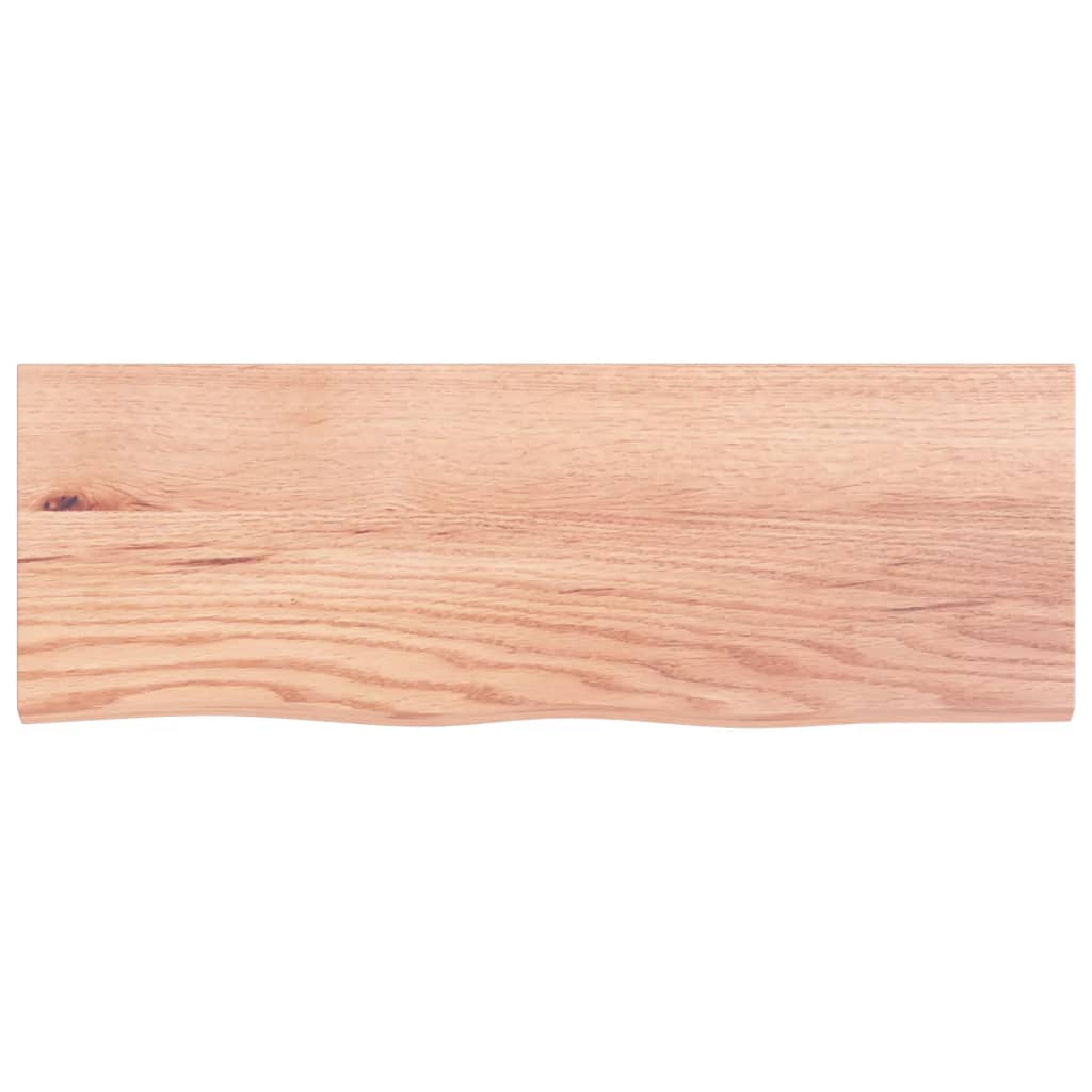 Wastafelblad 80X30X(2-6) Cm Behandeld Massief Hout Lichtbruin 80 x 30 x 6 cm