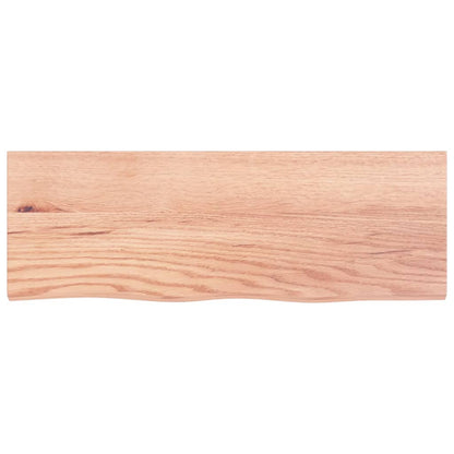 Wastafelblad 80X30X(2-6) Cm Behandeld Massief Hout Lichtbruin 80 x 30 x 6 cm