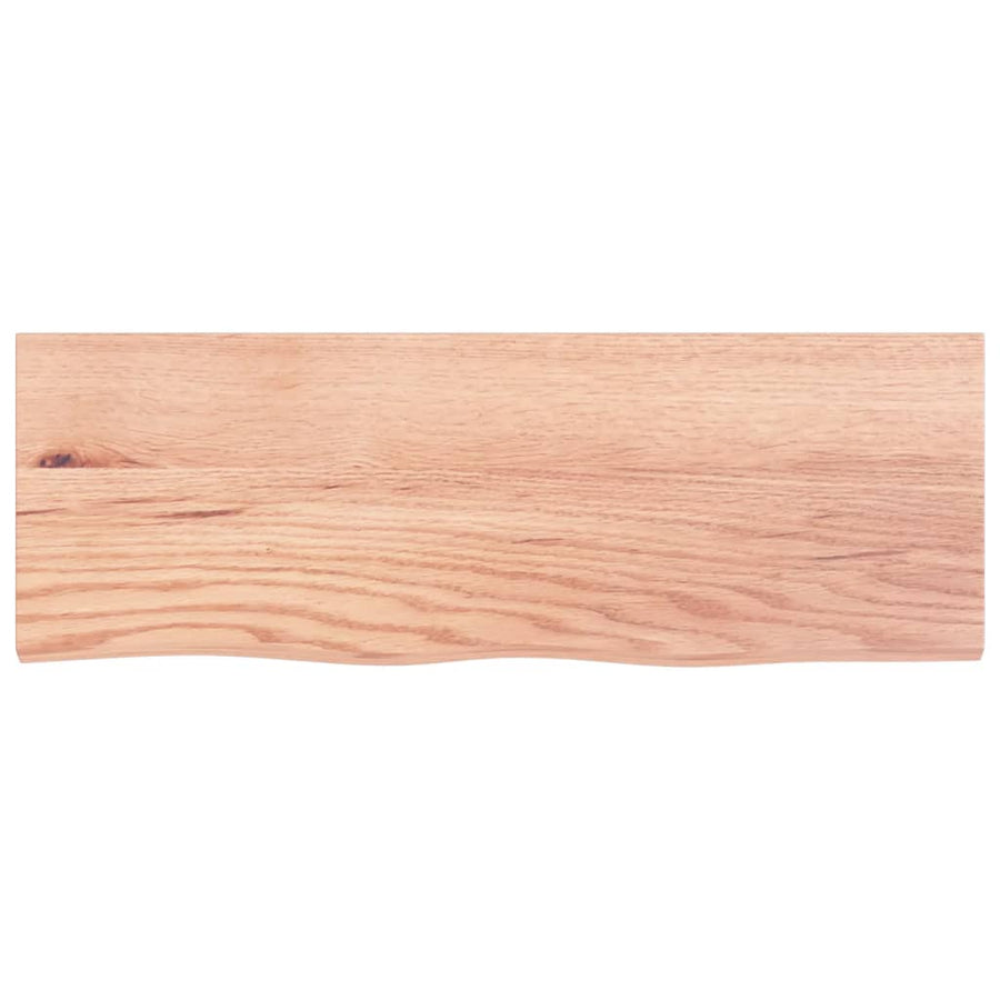 Wastafelblad 80X30X(2-6) Cm Behandeld Massief Hout Lichtbruin 80 x 30 x 6 cm