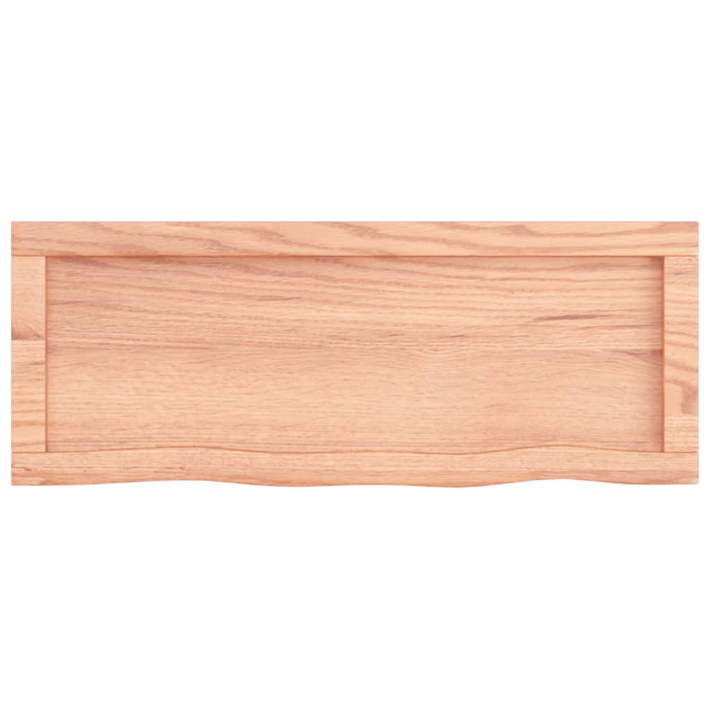 Wastafelblad 80X30X(2-6) Cm Behandeld Massief Hout Lichtbruin 80 x 30 x 6 cm