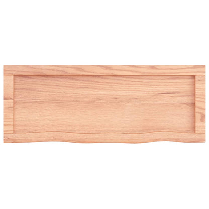 Wastafelblad 80X30X(2-6) Cm Behandeld Massief Hout Lichtbruin 80 x 30 x 6 cm
