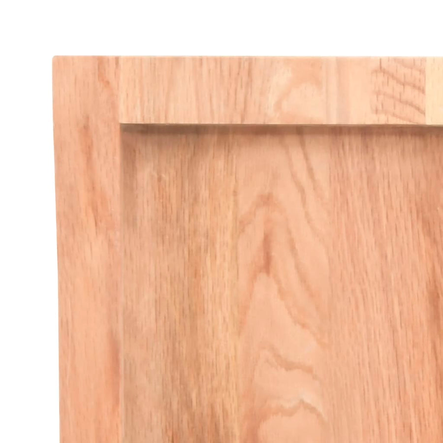 Wastafelblad 80X30X(2-6) Cm Behandeld Massief Hout Lichtbruin 80 x 30 x 6 cm