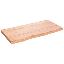 Wastafelblad 80X40X(2-4) Cm Behandeld Massief Hout Lichtbruin 80 x 40 x 4 cm