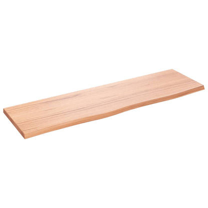 Wastafelblad Behandeld Massief Hout Lichtbruin 100 x 30 x 2 cm