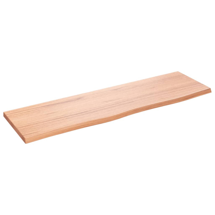 Wastafelblad Behandeld Massief Hout Lichtbruin 100 x 30 x 2 cm