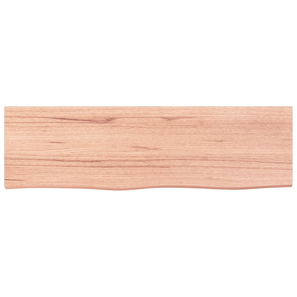 Wastafelblad Behandeld Massief Hout Lichtbruin 100 x 30 x 2 cm