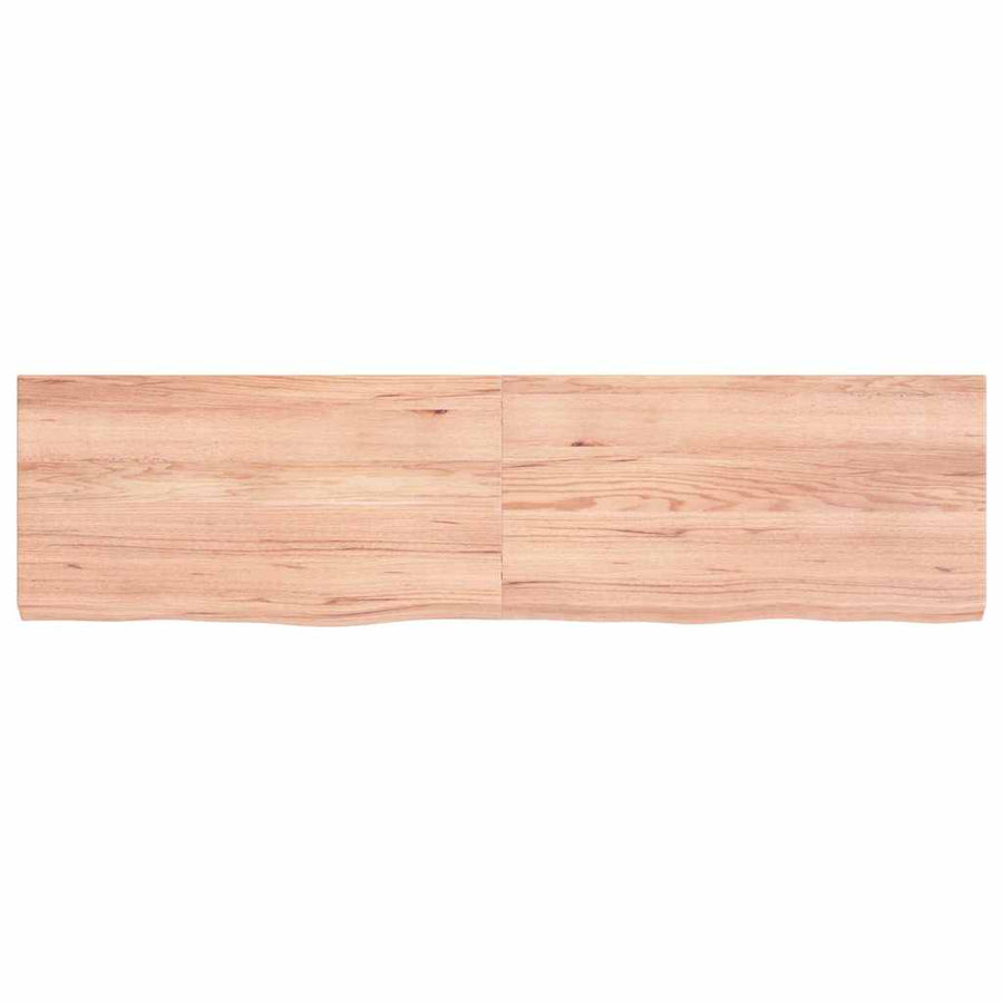 Wastafelblad 120X30X(2-4) Cm Behandeld Massief Hout Lichtbruin 120 x 30 x 4 cm