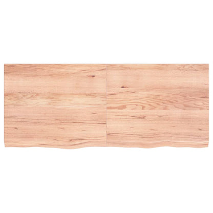 Wastafelblad 120X50X(2-4) Cm Behandeld Massief Hout Lichtbruin 120 x 50 x 4 cm